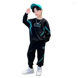 Ensembles de vêtements enfants garçon automne ensemble mode imprimé chemise haut et pantalon deux pièces streetwear tenues cool adolescents garçons printemps survêtements