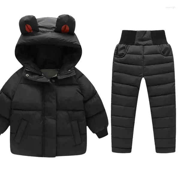 Vêtements Ensembles enfants garçons filles en bas de veste pantalon enfants Zipper Sports Mouilles décontractées pantal