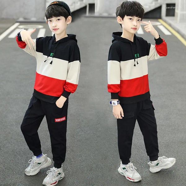 Ensembles de vêtements pour enfants Set Spring Autumn Automne Vestes Pantalon 2 PCS Fashion Sports Boy Clothes Enfants pour 4 6 7 8 10 12 ans