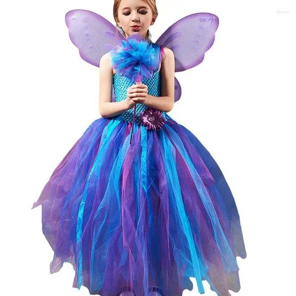 Vêtements Ensembles pour enfants robe de Noël Costume de princesse fée pour la fête de cosplay Party Toddler Ruffle Elf Mesh Jupe