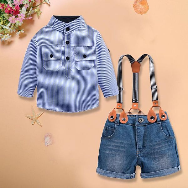 Ensembles de vêtements Vêtements pour enfants Garçons 2022 Printemps T-shirt à manches longues et jeans Gentleman Outfits Costumes Enfants Garçon 2 3 4 5 7 YClothing