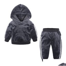 Kledingsets Kinderkleding Klezen jongens meisjes goud veet pak lente herfst plus baby kind warme trui twee 07 jaar 447 y2 drop levering maat dhy6z