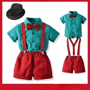 Vêtements ensembles de vêtements pour enfants pour garçons 4 à 6 ans d'anniversaire de Noël tenue rouge bébé pour tout-petit garçon costumes de mariage