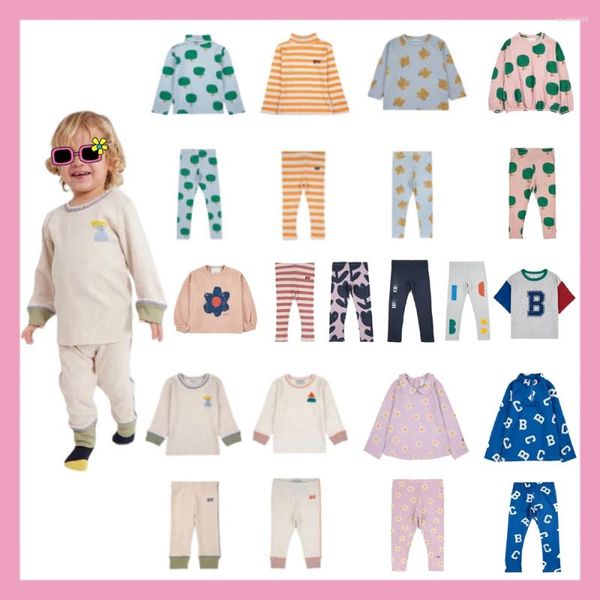 Ensembles de vêtements Ensemble de vêtements pour enfants 2024 Automne Hiver StRafina BC Garçons Filles T-shirt Pantalon Loungewear Ins Baby Top Tee Leggings Enfants Accueil