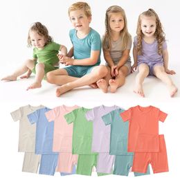 Kleding Sets Kinderkleding Set Bamboevezel Baby BoyGirl T-shirt Shorts Zomer Katoen Jongens Trainingspak Kinderen 230608