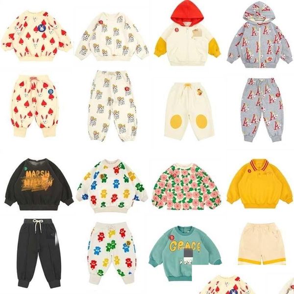 Vêtements Ensembles Vêtements pour enfants Toddler Boys Automne Automne Ensemble décontracté Brand coréen Bébé Girls Tenue de crème glacée Pantalon 211021 DR DHJZL