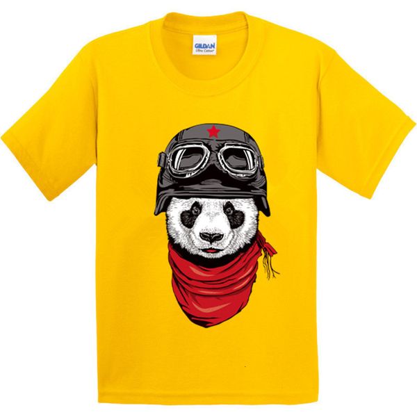 Ensembles de vêtements Kids Cowboy Panda Cowpanda Design imprimé 100 coton Animal T-shirt garçons filles courte tops cool Enfants mignons T-shirt GKT035 230630