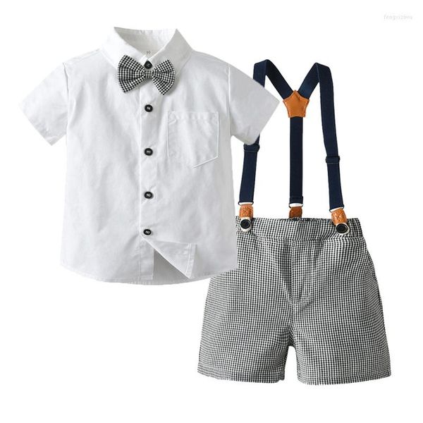 Ensembles de vêtements enfants mode garçons Gentleman ensemble bébé garçon vêtements printemps été 2023 Style fête de mariage 1-6 ans tenues