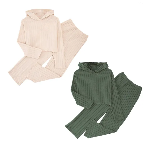 Ensembles de vêtements enfants filles imprimer sweat à manches longues pantalons et haut ensemble 2 pièces tenues fille bébé vêtements couvertures