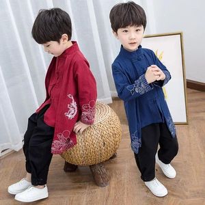 Vêtements ensembles enfants hanfu garçons de style chinois moderne