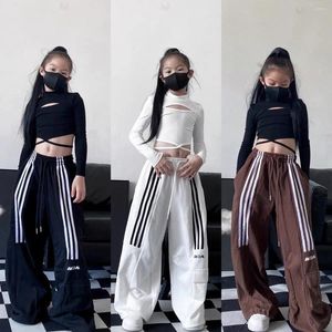 Vêtements Ensembles Kids Hip Hop Crop Top Vêtements Girls Sweatshirt Joggers Child Streetwear Street Dance Pant Tenues Ten ToD Jazz Stage Costumes