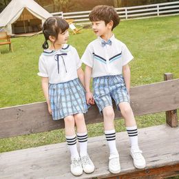Conjuntos de ropa para niños Uniformes de niños de jardín de infantes Niños para niños Niños japoneses Camisa de falda plisada Etapa Performance Corir Sailor Corea