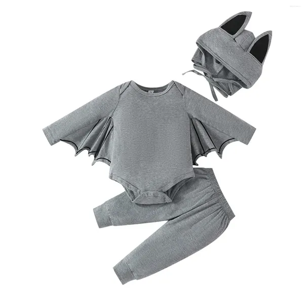 Vêtements Ensembles pour enfants tenue en coton doux coton chaud à manches longues à manches longues pull de chauve-souris pour garçons ou filles arc à la couverture