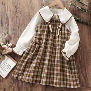 Ensembles de vêtements Enfants Uniforme scolaire Tenues Costumes pour filles Vêtements pour enfants Chemise Robe à carreaux 2pcs Costumes pour adolescents 4 6 8 10 12 ans