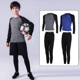 Kledingsets Sportkleding voor kinderen Compressie Running Sportswear Set Outdoor Fitness Basketbal Voetbal Jogging Honkbal Fietsen Trainingspakken 230703