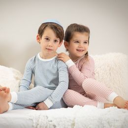 Kledingsets kinderzomer geruite pyjama 230807