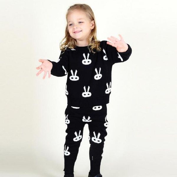 Conjuntos de ropa Niños Tops Sudadera con capucha Top Pantalón Leggings 2 piezas Animales Conjunto de ropa de bebé Trajes cálidos Niños Niñas Navidad