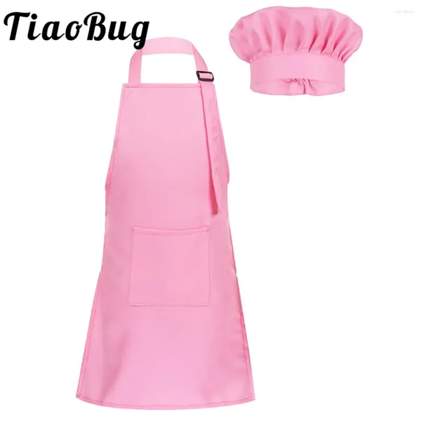 Ensembles de vêtements pour enfants Unisexe Cuisine Cuisine tablier Chirdren Tabliers réglables et chef Set Cook Uniforme Baking Painting Training