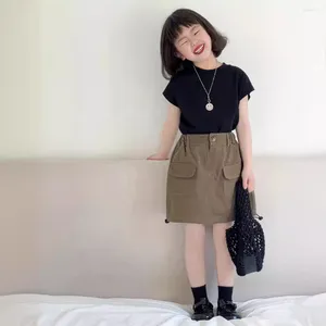 Ensembles de vêtements coréens pour enfants Modèles d'été pour enfants Sans manches à manches en vrac en vrac
