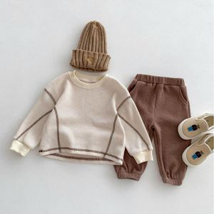 Ensembles de vêtements coréen infantile enfants ensemble pour fille décontracté lâche 2 pièces tenues automne à manches longues né bébé garçon costume enfant en bas âge vêtements