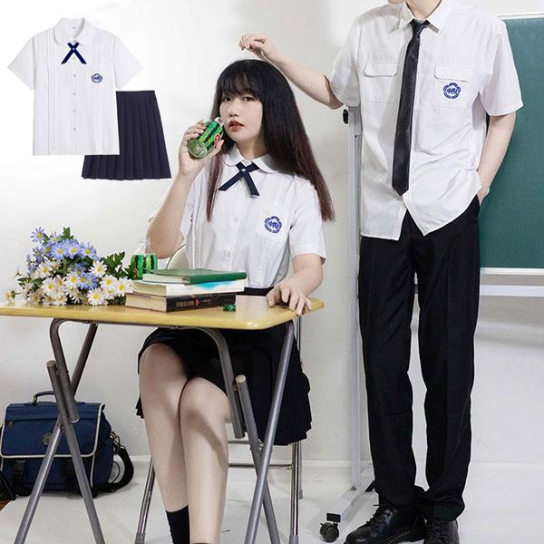 Ensembles de vêtements vêtements d'école coréenne filles costume de marin étudiant chinois jupe plissée robe marine haute Seifuku Graduation JK uniformes vêtements