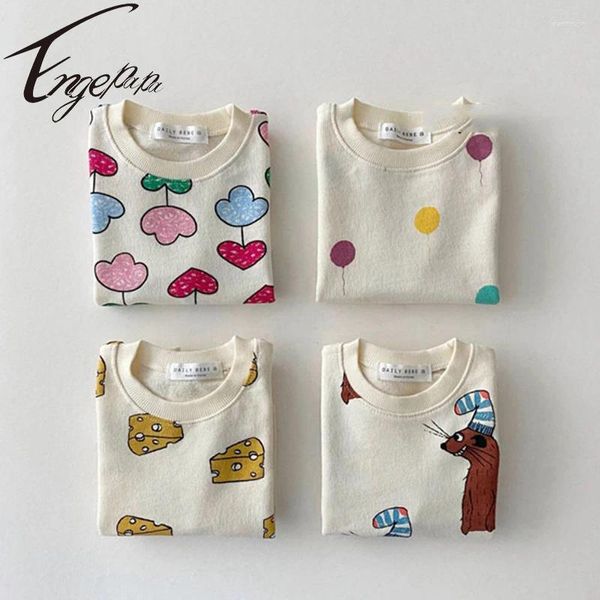 Ensembles de vêtements de style coréen bébé fille fille mignon combinaison dessin animé manches courtes T-shirt 2pcs Casual 2024 Vêtements d'été
