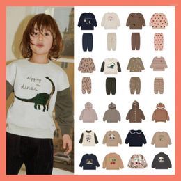 Ensembles de vêtements KS hiver enfants vêtements ensemble enfants épaissi à capuche garçon fille mignon Weatshirt pantalons de survêtement costume né sweat bébé veste 1-9Y