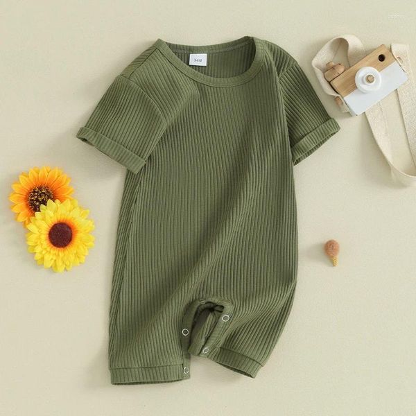 Ensembles de vêtements Kupretty bébé garçon barboteuse né vêtements pour bébés été à manches courtes combinaison rayée combishort body