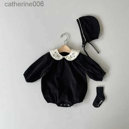 Conjuntos de ropa LILIGIRL Ropa para recién nacidos Baby Girl Body de pana Cuello bordado de primavera Traje de escalada para niños Ropa de una pieza para niños L231202