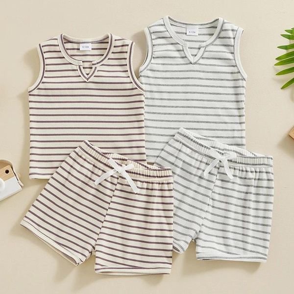 Conjuntos de ropa Lioraitiin Summer niño pequeño Baby Boy 2pcs ropa de impresión sin mangas sin mangas calzuelas