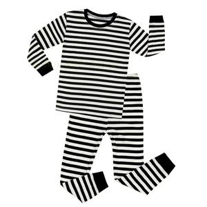 Ensembles de vêtements Petit garçon Classique Noir Blanc Triped Costumes Toddler Kids Casual Sleep Wears Pyjamas Set pour enfants Pyjama à manches longues 230630