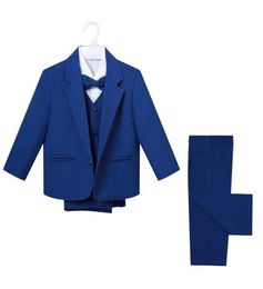 Conjuntos de ropa Traje formal para niño pequeñoRopa de bebéConjunto de traje de 5 piezas para bebés con pajarita para caballero 3187Ropa1322463