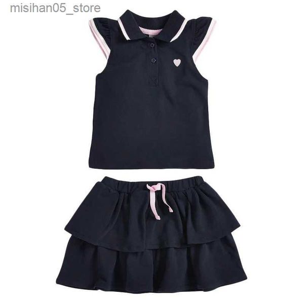 Ensembles de vêtements Little Maven 2024 Baby Girls Summer Clothing Set Clothing Mignon et Beautiful Childrens Casual Cotton Cotton confortable et doux Q240425