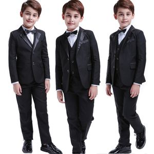 Conjuntos de ropa LOLANTA 5Pcs Trajes negros para niños pequeños Boda Traje formal para niños Vestido de esmoquin Fiesta Portador del anillo 312 años Niños Caballeros 230613