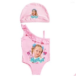 Ensembles de vêtements Belle comme Nastya Costume Bébé Filles Mignon Maillot de bain à volants Enfants One Piece Maillots de bain Enfants Sport Beach Wear Girl Drop D Otvwi