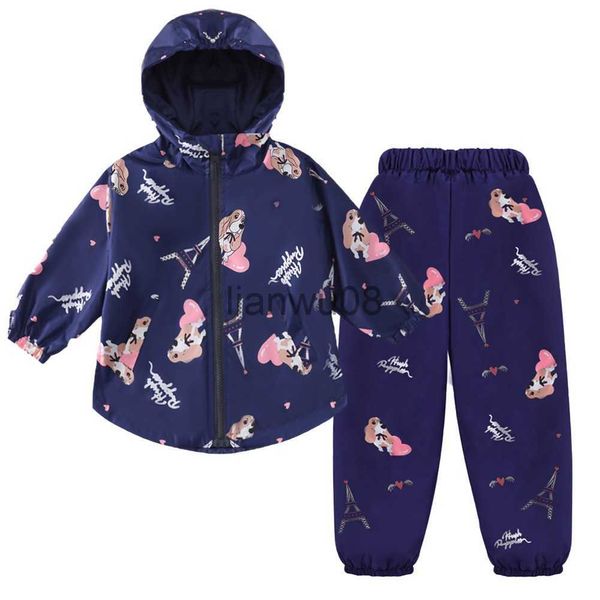 Ensembles de vêtements LZH Ensembles de vêtements pour enfants Automne Hiver Toddler Bébés filles Vêtements Imperméable Imperméable JacketPant Outfit Enfants Garçons Sport Suit x0803