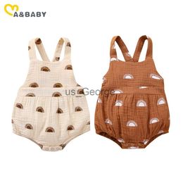 Conjuntos de roupas mababy 024M macacão recém-nascido infantil bebê menina macacão com estampa de sol sem mangas macacão sunsuit playsuit roupas de verão J230630