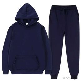 Kleidung Sets Männer Und Frauen Einfarbig Sets Jogger Männer Mode Schwarz Hosen Casual Jogger Anzug Trainingsanzug Sweatshirt R231107