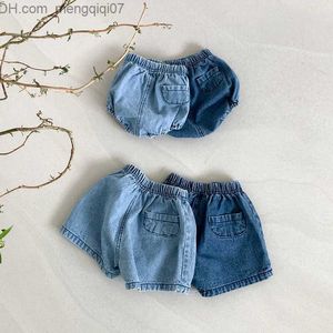 Kleding Sets Nieuwe baby shorts nieuwe meisje zomer kleding katoen dunne Denim zakken Scheet Bloeiers baby jeans Ropa Para Bebe Z230710