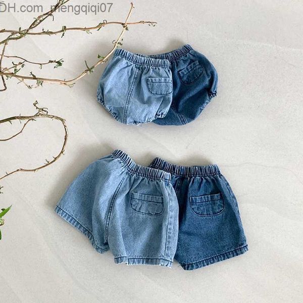 Ensembles de vêtements Nouveau bébé shorts nouvelle fille vêtements d'été coton mince poches en jean Fart Bloomers bébé jeans Ropa Para Bebe Z230710