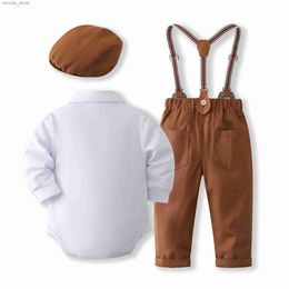 Kledingsets Pasgeboren babyjongenskledingset 0 tot 3 6 9 12 maanden 1e verjaardagsfeestje Babyjongenssets Kleding Outfit Romper Shirts Broekpak