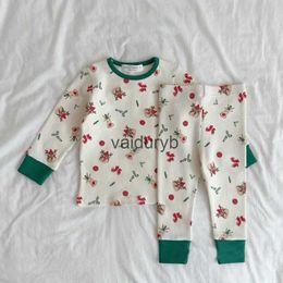 Ensembles de vêtements Nouveau-né bébé fille garçon vêtements ensemble chemise en coton + pantalon infantile enfant en bas âge pyjamas de noël vêtements de détente enfants body bébé vêtements 6M-2Yvaiduryb