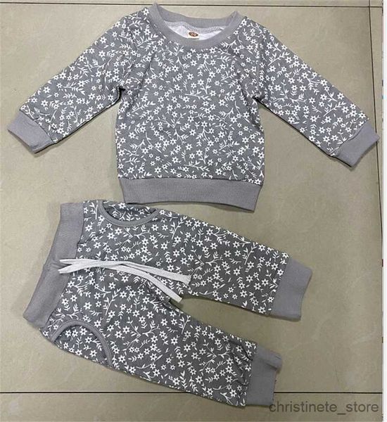 Conjuntos de ropa Conjunto de ropa para niña recién nacida, sudaderas de manga larga con margaritas, Tops, pantalones, trajes de 0 a 24M R231215