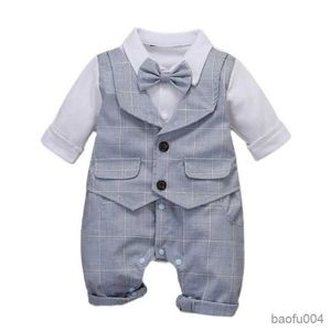 Kledingsets Pasgeboren eendelig pak met lange mouwen voor baby's Tuxedo Outfit 12 maanden