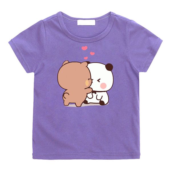 Ensembles de vêtements Panda Bear Bubu et Dudu Imprimé Graphique Manga T-shirt Mode Anime T-shirts Doux À Manches Courtes 100 Coton Garçons Filles Teeshirt 230630