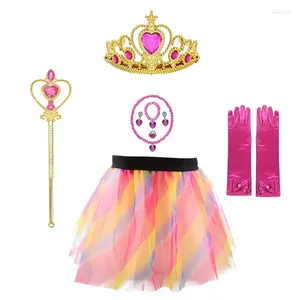 Ensembles de vêtements Princesse Dress Up Costume Set Filles Jouets Vêtements avec jupes Couronnes Accessoires pour