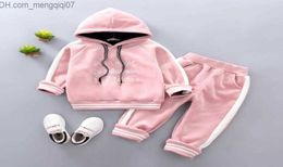 Kleding Sets Promotie Nieuwe Cartoon Kinderen Kleding Winter Kleding Hoodiespants Outfit Kinderen Fluwelen Warm Plus Dik Pak Voor Sets2530731 Z230721