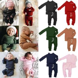 Conjuntos de ropa Pudcoco Baby Kids Set 0-24M Born Infant Boy Girl Ropa de dormir Camiseta Top Pantalones Trajes SetClothing