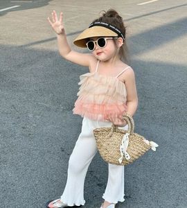 Kleding Sets Retail Baby Meisjes Zomer Korea Mode Ruches Blouse Witte Broek Prinses Pakken 27T 230608