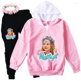 Vêtements Ensembles Russie comme Nastya Clothes Kids Kids Long manches Sweatshirts Pantalons 2PC